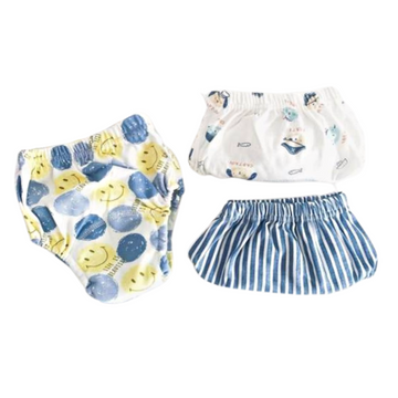 Cloth pull up toilet training nappy pants in HAPPY SAILOR (3 pack)